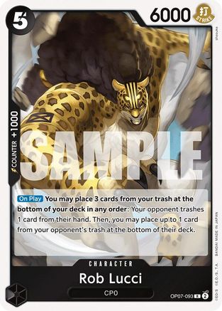 Rob Lucci (093) (OP07-093) - 500 Years in the Future Foil - One Piece