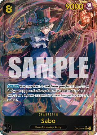 Sabo (Parallel) (OP07-118) - 500 Years in the Future Foil - One Piece