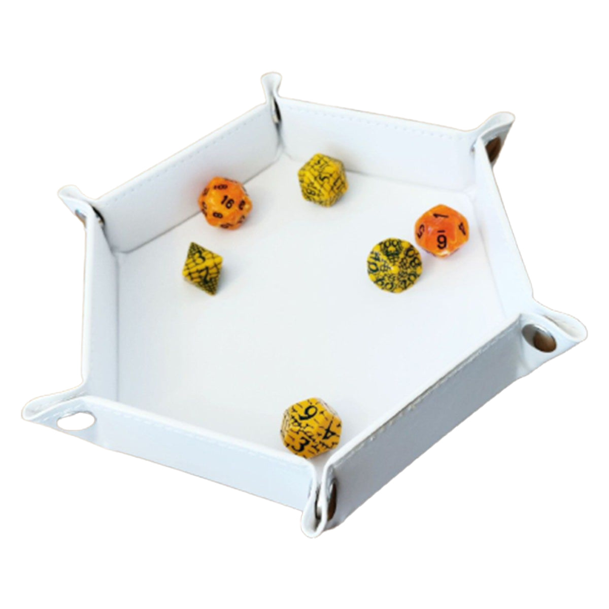 Hex Dice Tray 6" White