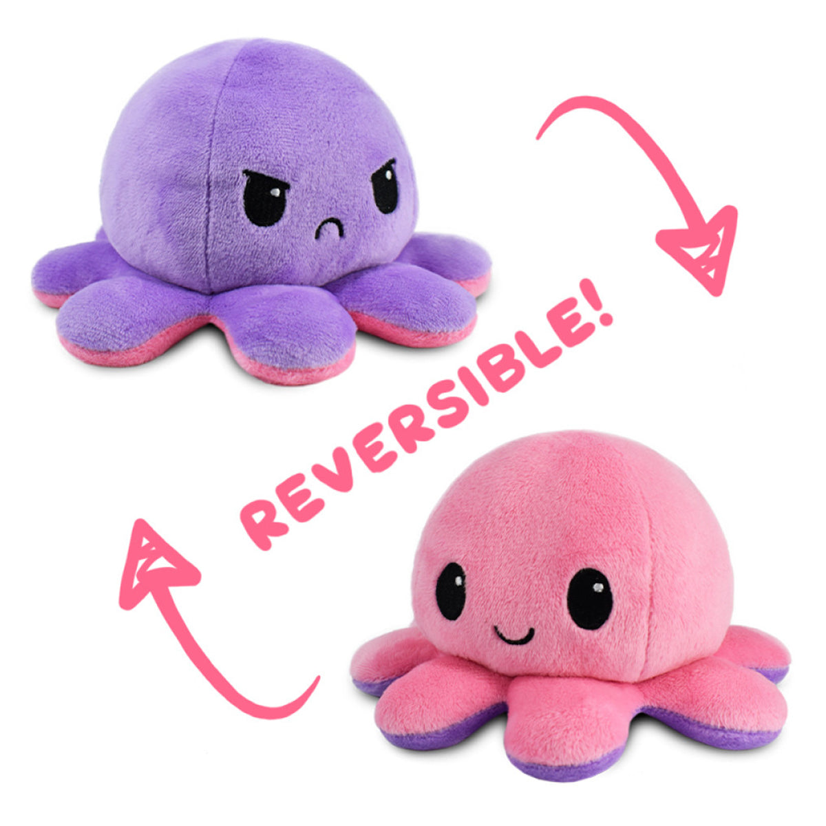 Reversible Plushie Octopus Light Pink/Light Purple