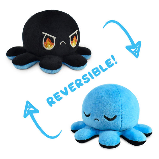 Reversible Plushie Octopus Sleepy/Fiery