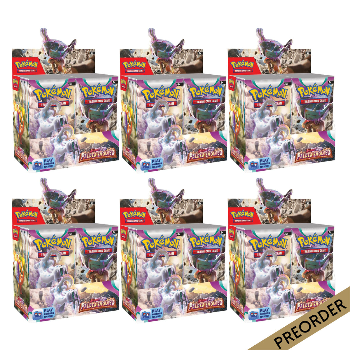 Scarlet & Violet 2 Paldea Evolved Booster Box X 6 POKEMON TCG