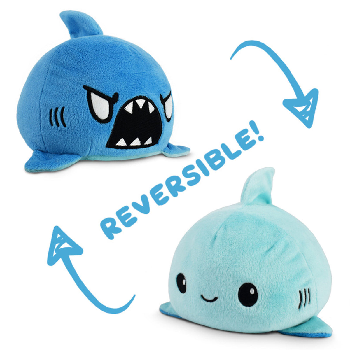 Reversible Plushie Shark Light Blue/Blue