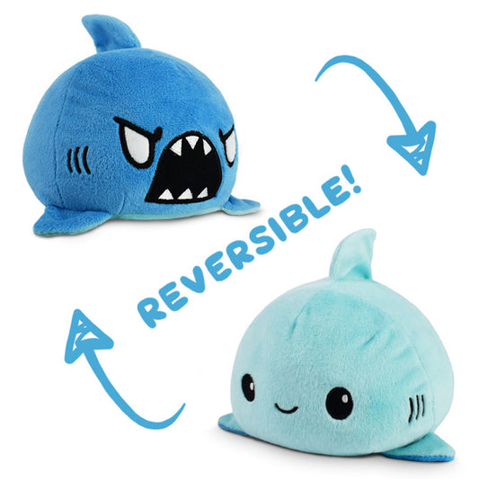 Reversible Plushie Shark Light Blue/Blue