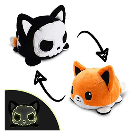 Reversible Plushie Spooky Fox (Skeleton Glow in the Dark)