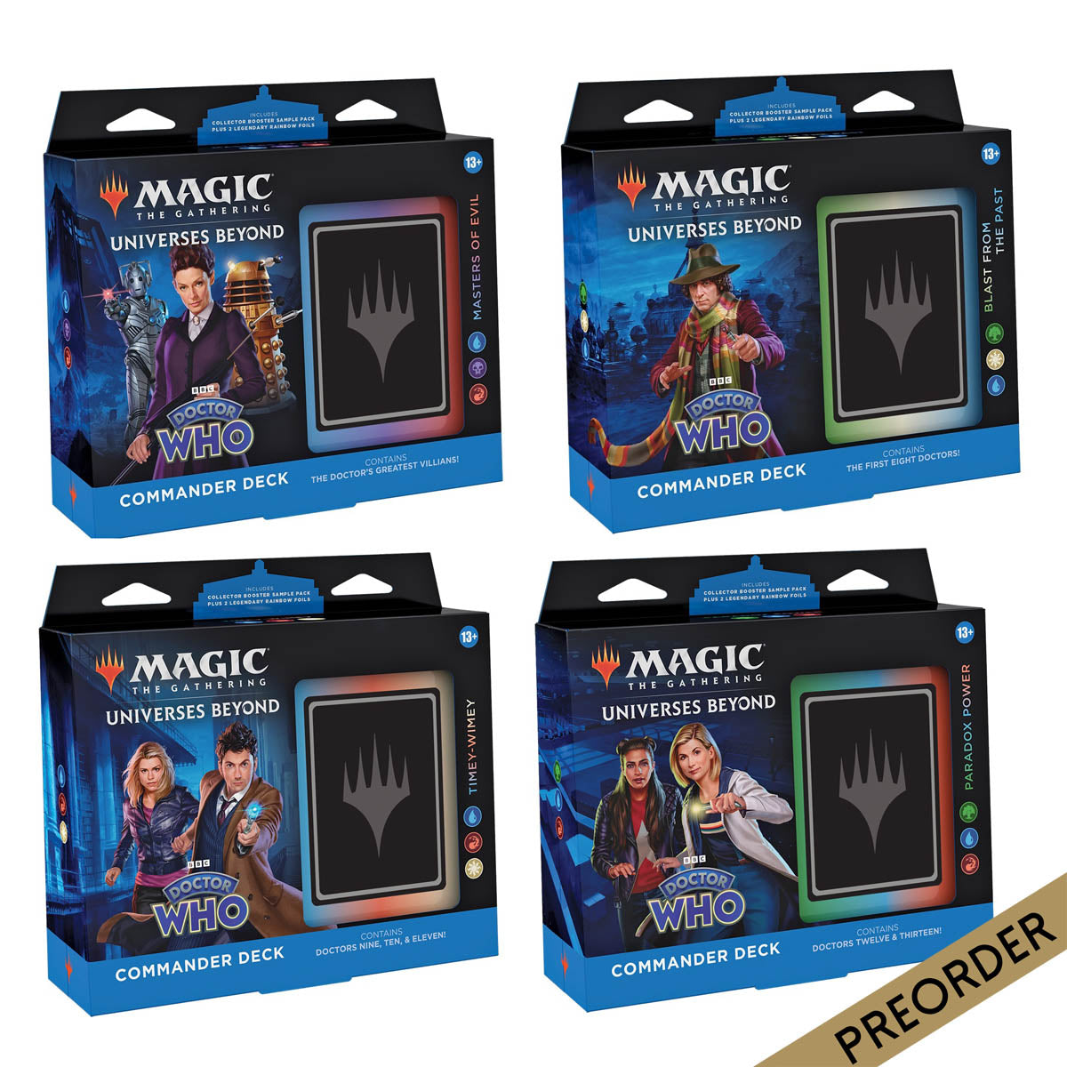 Magic Doctor Who Commander Decks (Set of 4)
