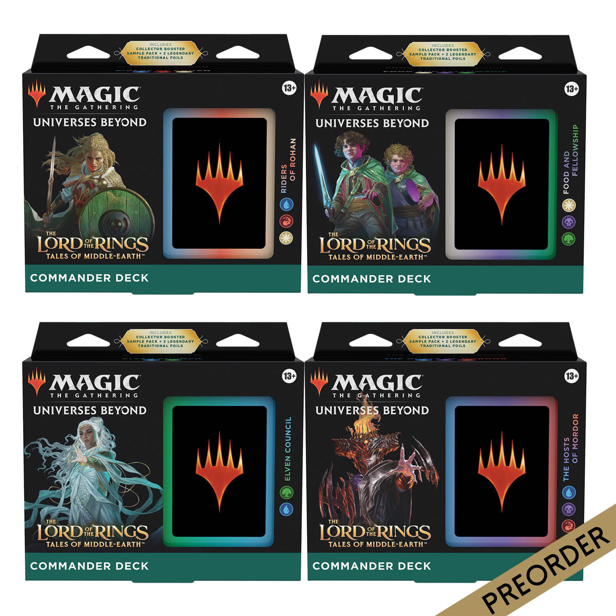 Magic The Lord of the Rings: Tales of Middle-Earth Commander Decks (Set of 4)