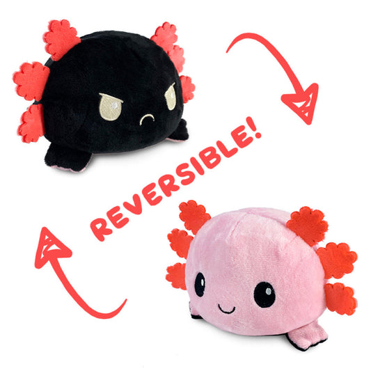 Reversible Plushie Axolotl Pink/Black