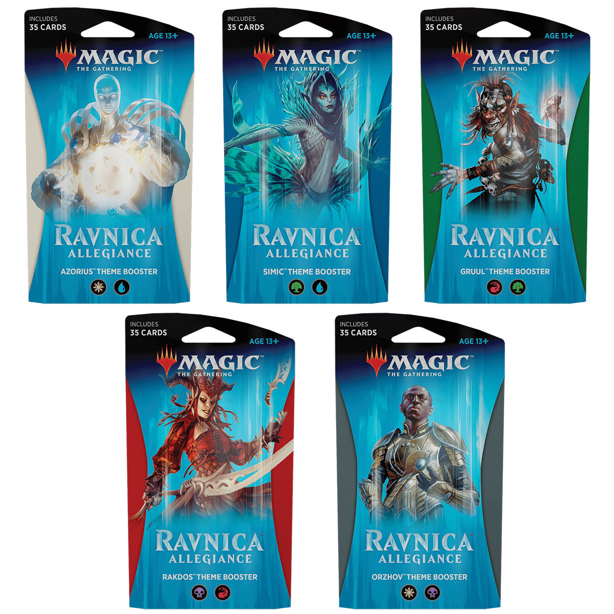 Magic Ravnica Allegiance Theme Boosters (Set of 5) MTG