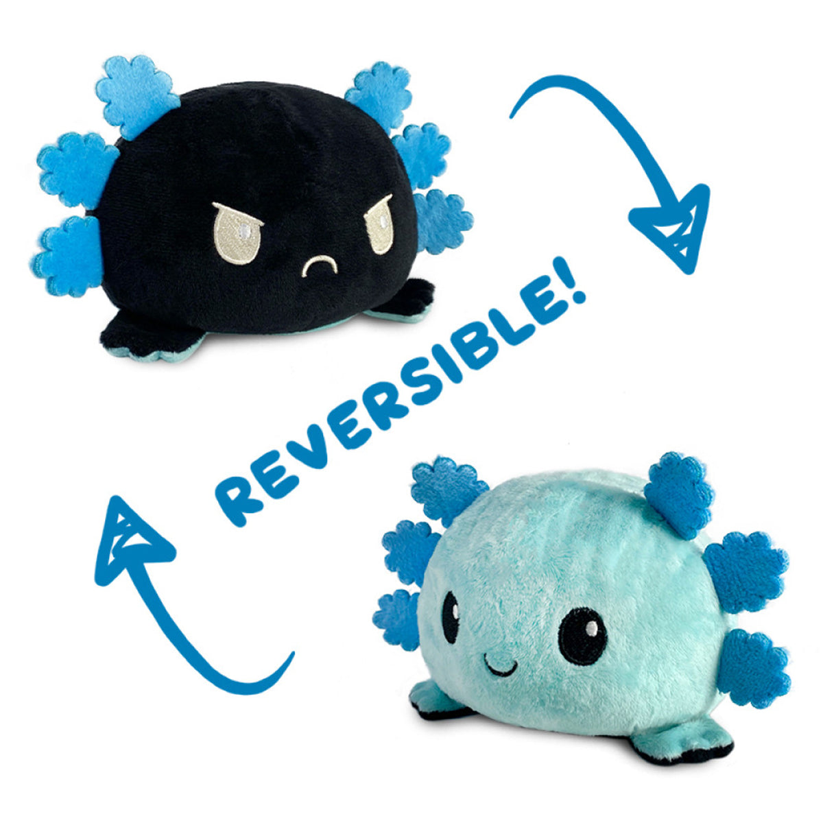 Reversible Plushie Axolotl Blue/Black