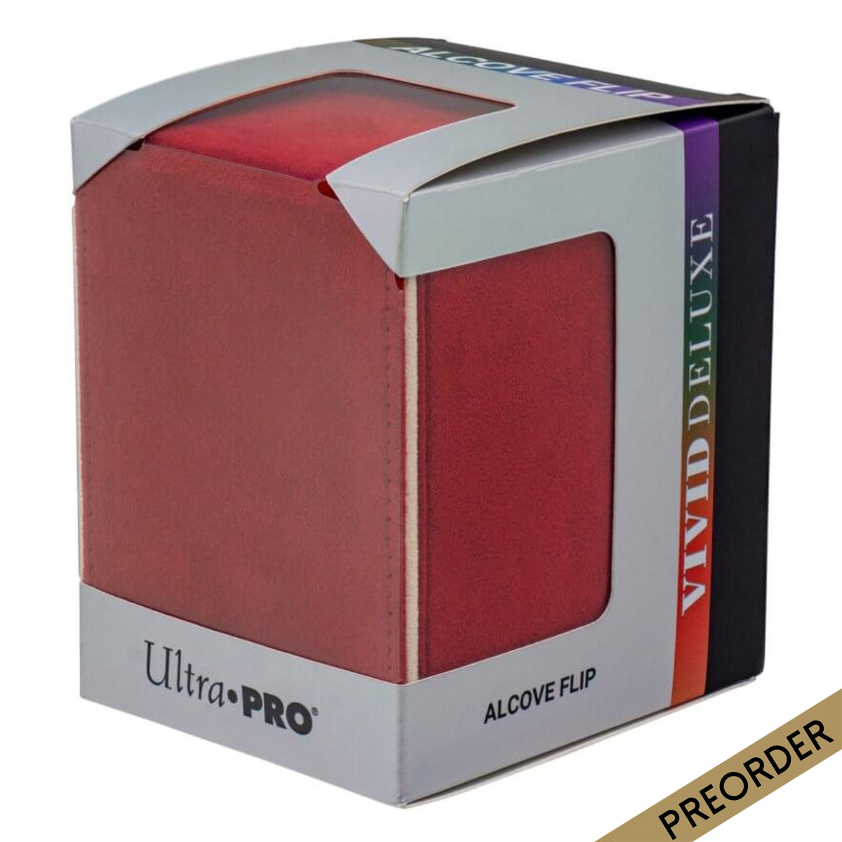 ULTRA PRO DECK BOX Vivid Deluxe Alcove Flip - DELUXE Red