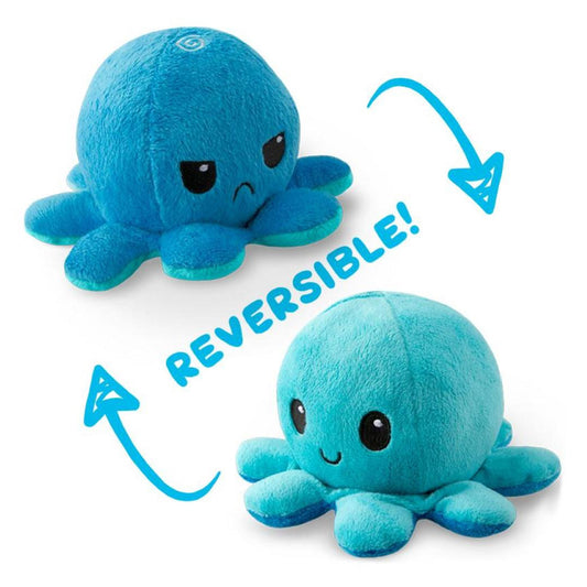 Reversible Plushie Octopus Blue/Light Blue
