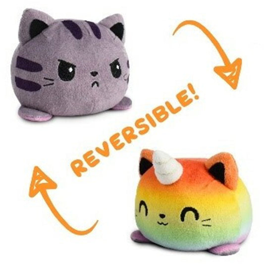 Reversible Plushie Tabby Rainbow Cat