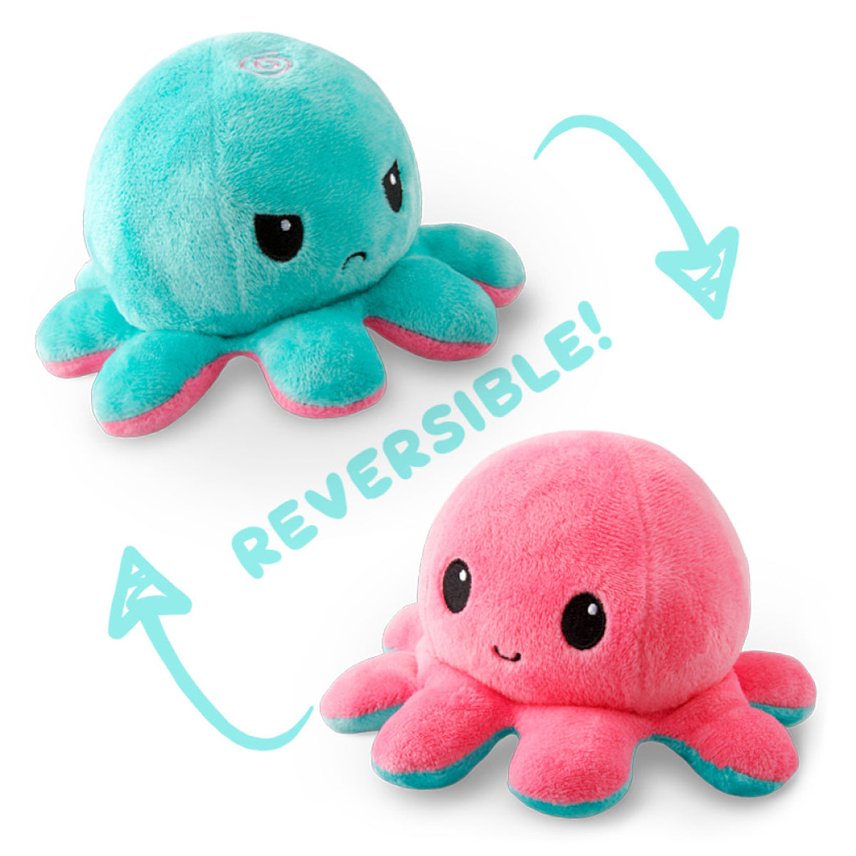Reversible Plushie Octopus Light Pink/Light Blue