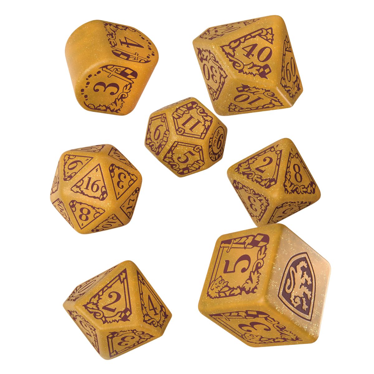 Q Workshop Harry Potter Modern Dice Set - Gryffindor - Gold Dice Set 7