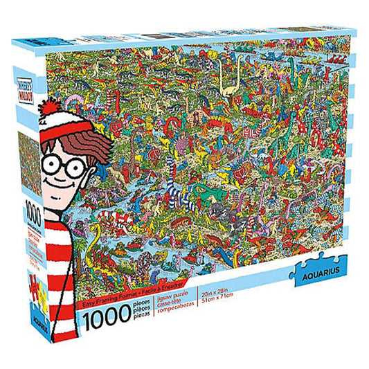 Aquarius Puzzle Wheres Waldo Dinosaurs Puzzle 1,000 pieces