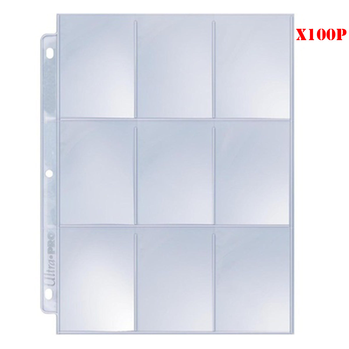 ULTRA PRO 9 Pocket Pages Silver Series Super Clear 3 Holes MAGIC YUGIOH POKEMON