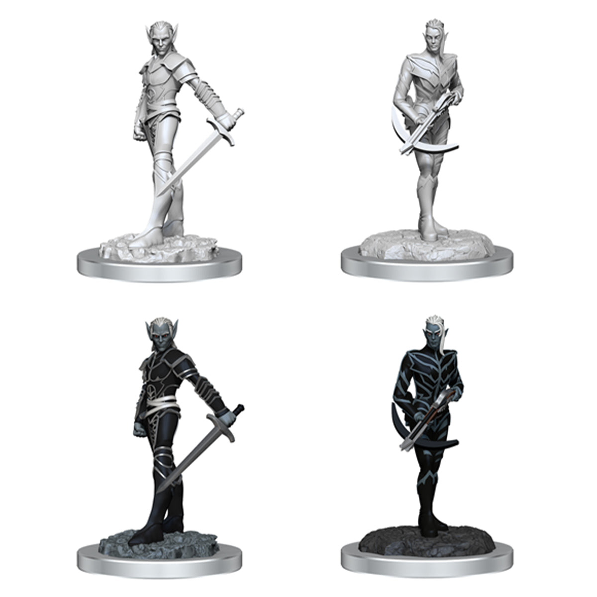 D&D Nolzurs Marvelous Miniatures Drow Fighters