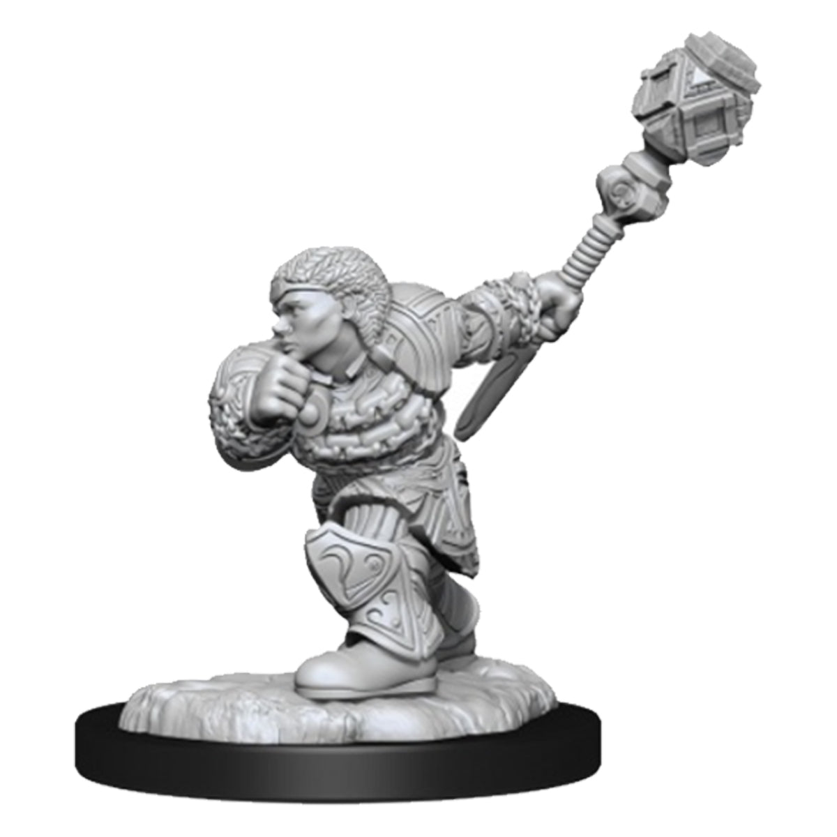 Magic the Gathering Unpainted Miniatures Dwarf Fighter & Dwarf Cleric