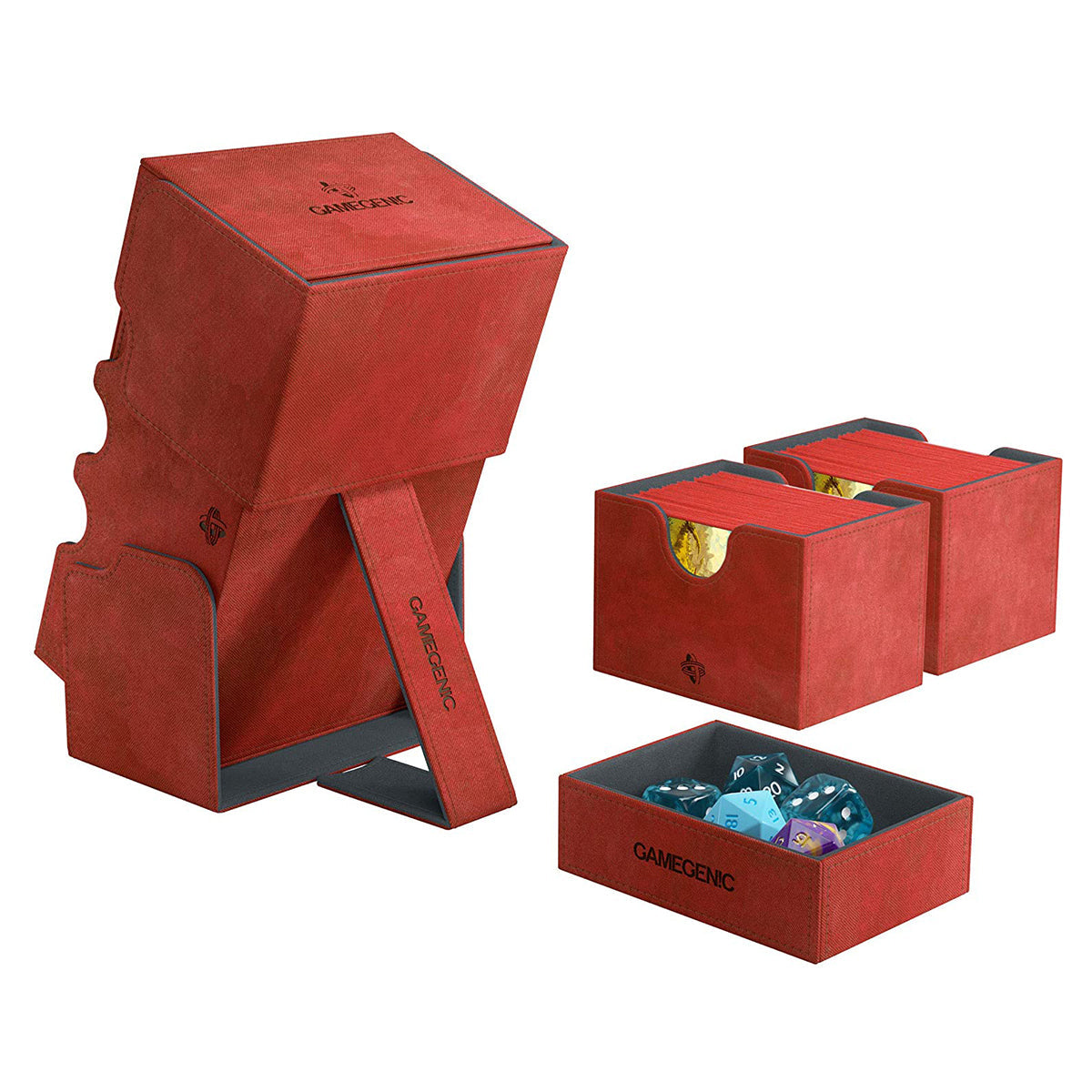 Gamegenic Stronghold 200+ Convertible Red Deck Box