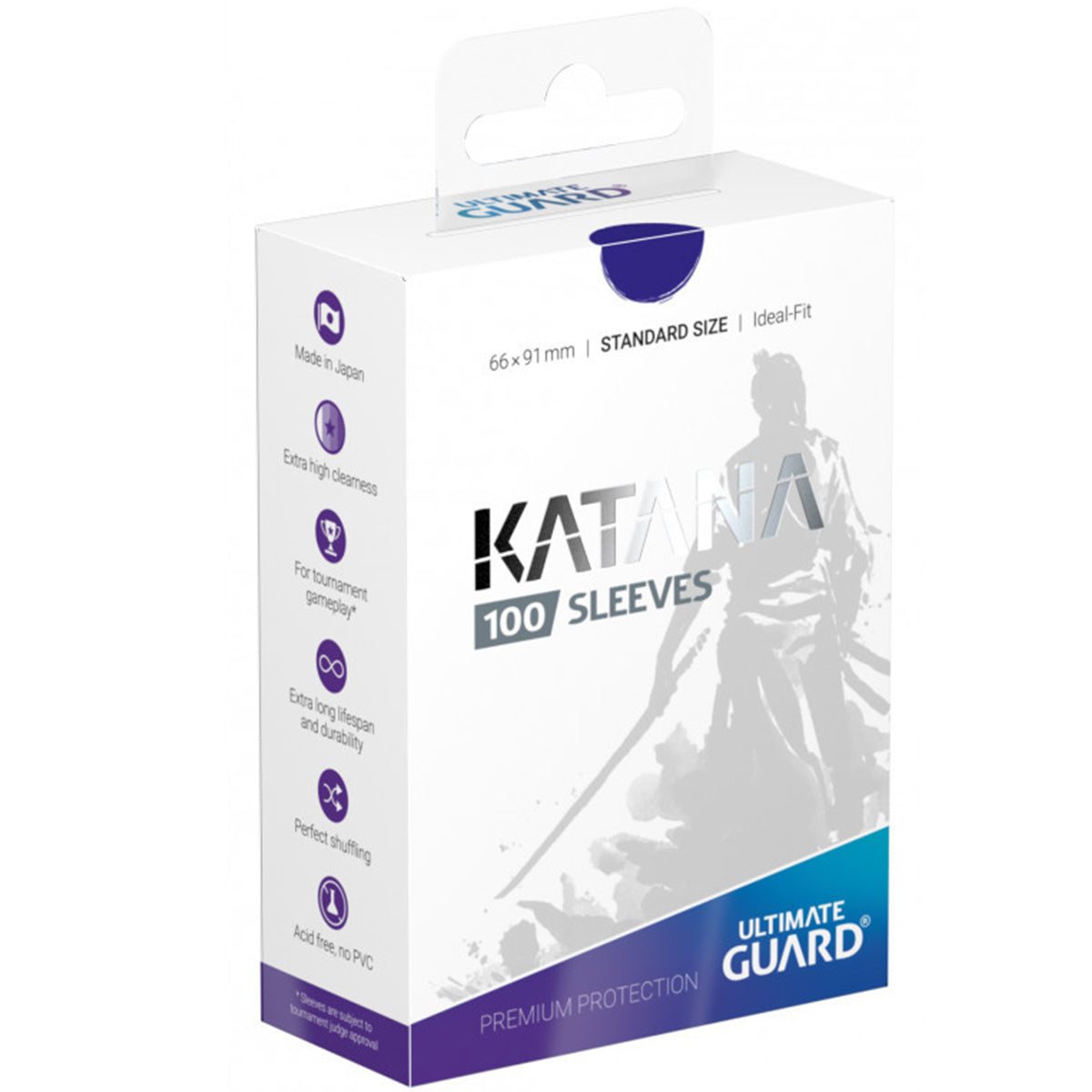 Ultimate Guard Katana Standard Size Sleeves 66 x 91mm Blue 100ct
