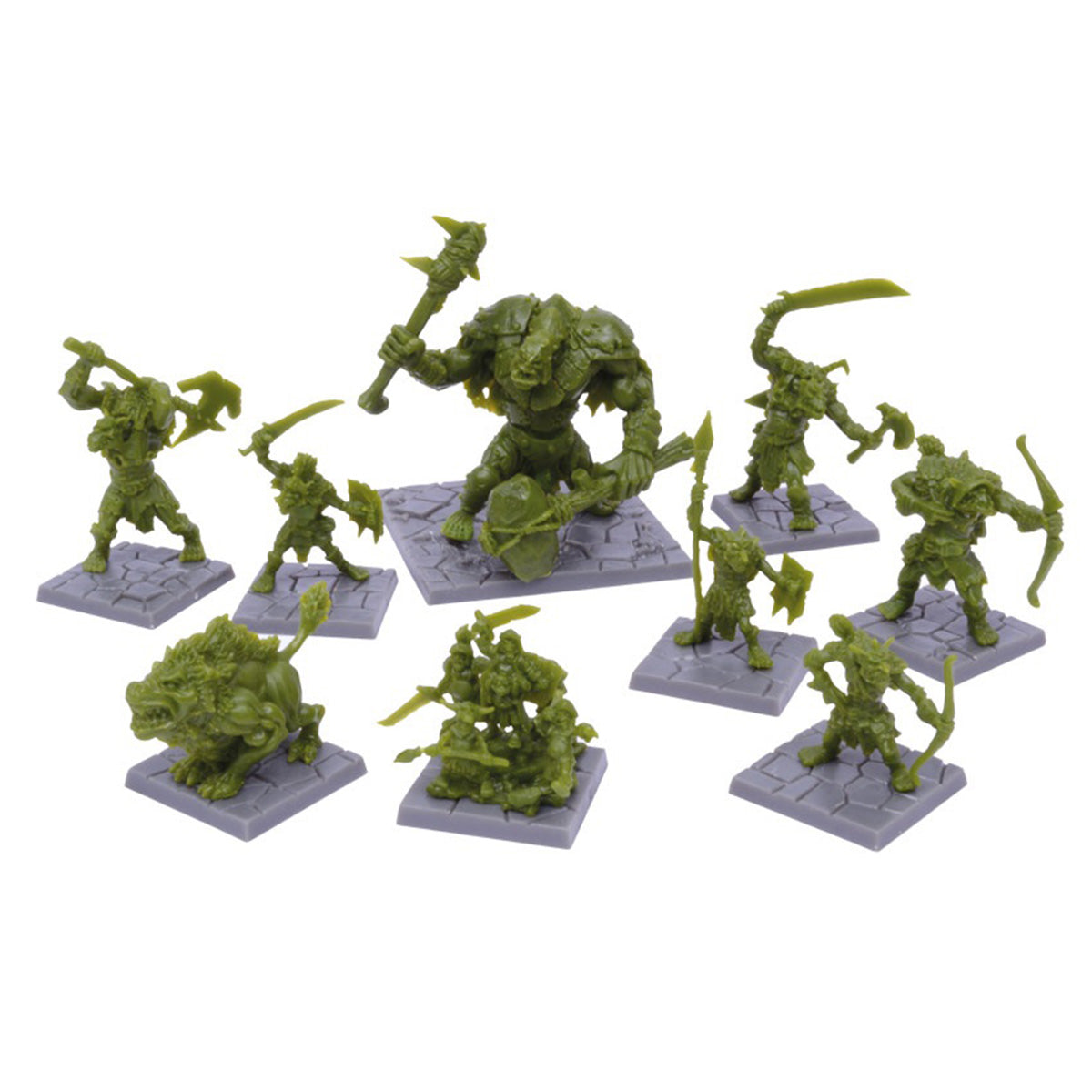 Dungeon Saga Green Rage Miniatures Set
