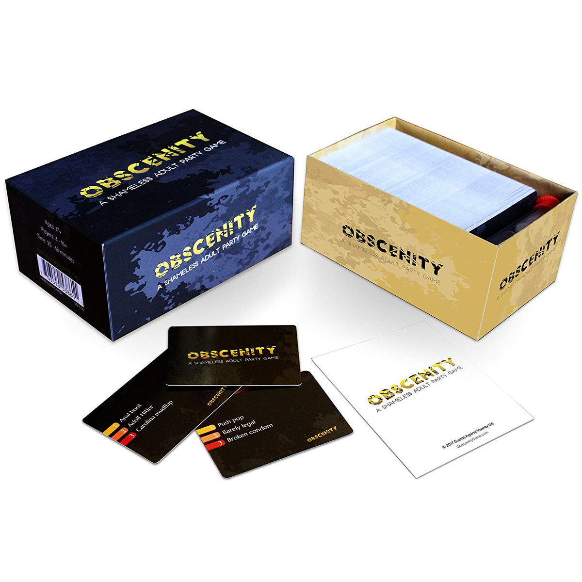Obscenity A Shameless Adult Party Game Card Game