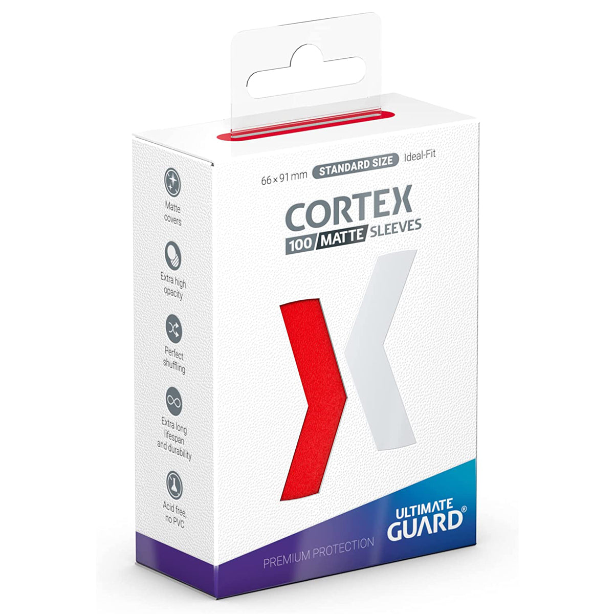 Ultimate Guard Cortex Sleeves Standard Size Matte Red 100ct