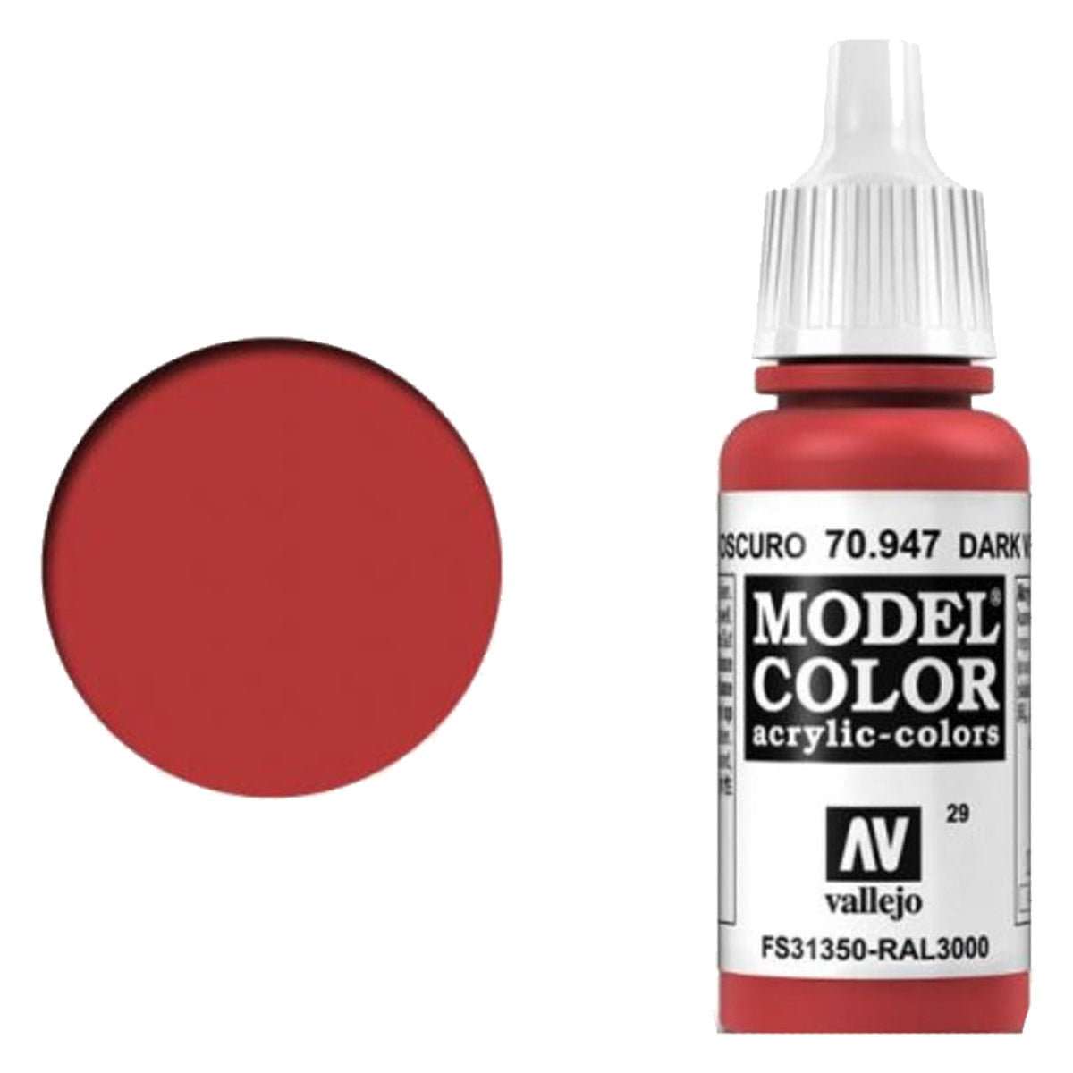 Vallejo Model Colour - Dark Vermillion 17 ml