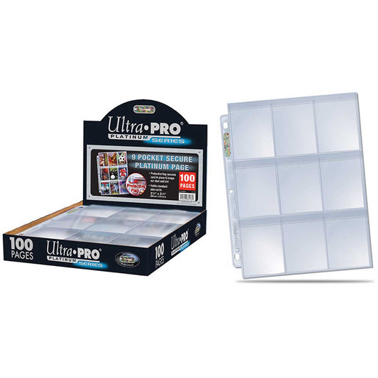 ULTRA PRO Platinum series 9-Pocket Secure Pages 3 Holes Album Sleeves