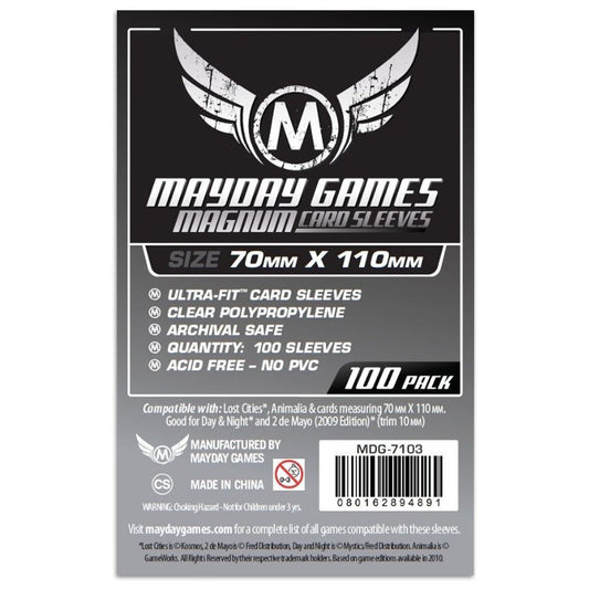 Mayday Standard Magnum Silver Sleeve Pack of 100 70 X 110 MM Lost Cities