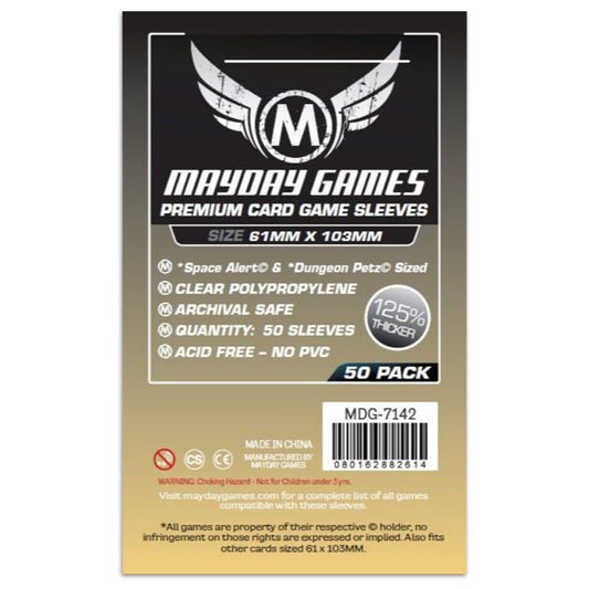 Mayday Magnum Premium Space Card Sleeve 61 X 103 50ct Space Alert Dungeon Petz