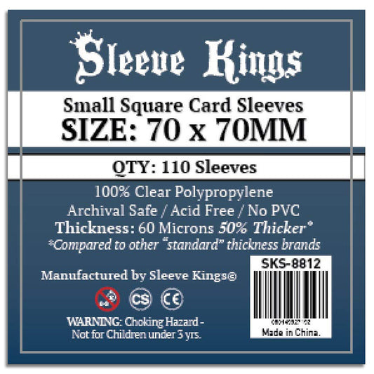 Sleeve Kings Board Game Sleeves Small Square 70mm x 70mm 110ct