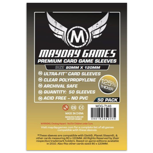 Mayday Magnum Premium Gold Sleeve 80 X 120 mm 50ct Dixit Mysterium