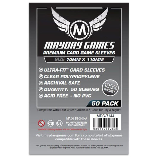 Mayday Premium Magnum Silver Sleeve Pack of 50 70 X 110 MM Lost Cities