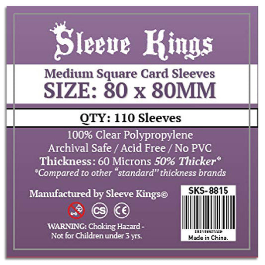 Sleeve Kings Board Game Sleeves Medium Square 80mm x 80mm 110ct