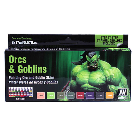 Vallejo Game Colour Orcs & Goblins 8 Colour Set Green Package
