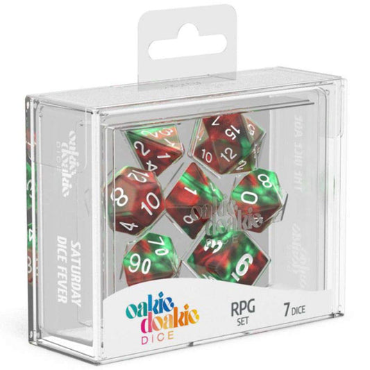 Oakie Doakie Dice RPG Set GemiDice Bloody Jungle 7pc
