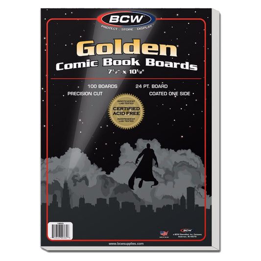 BCW Comic Book Backing Boards Golden Comics 7" 1/2 x 10" 1/2 100pc