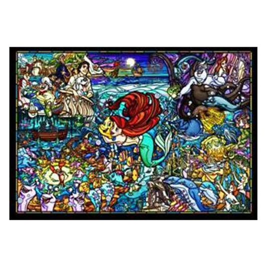 Tenyo Puzzle Disney the Little Mermaid Story Stained Glass Puzzle 500 pc
