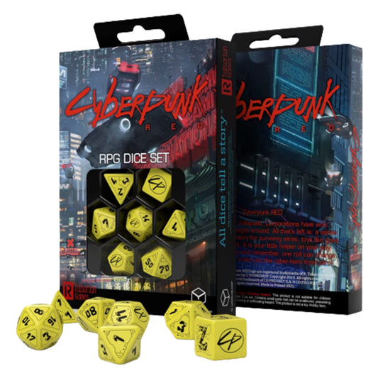 Q Workshop Cyberpunk Red Dice Set: Danger Zone Dice Set 7