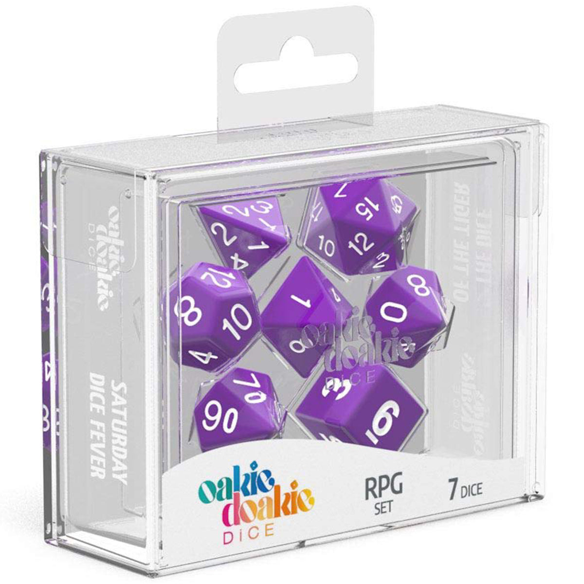 Oakie Doakie Dice RPG Set Solid Purple 7pc