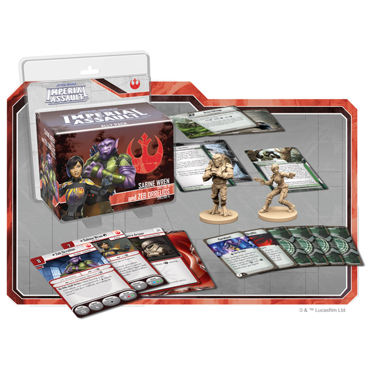 Star Wars Imperial Assault Sabine Wren and Zeb Orrelios Ally Pack