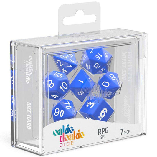 Oakie Doakie Dice RPG Set Solid Blue 7pc