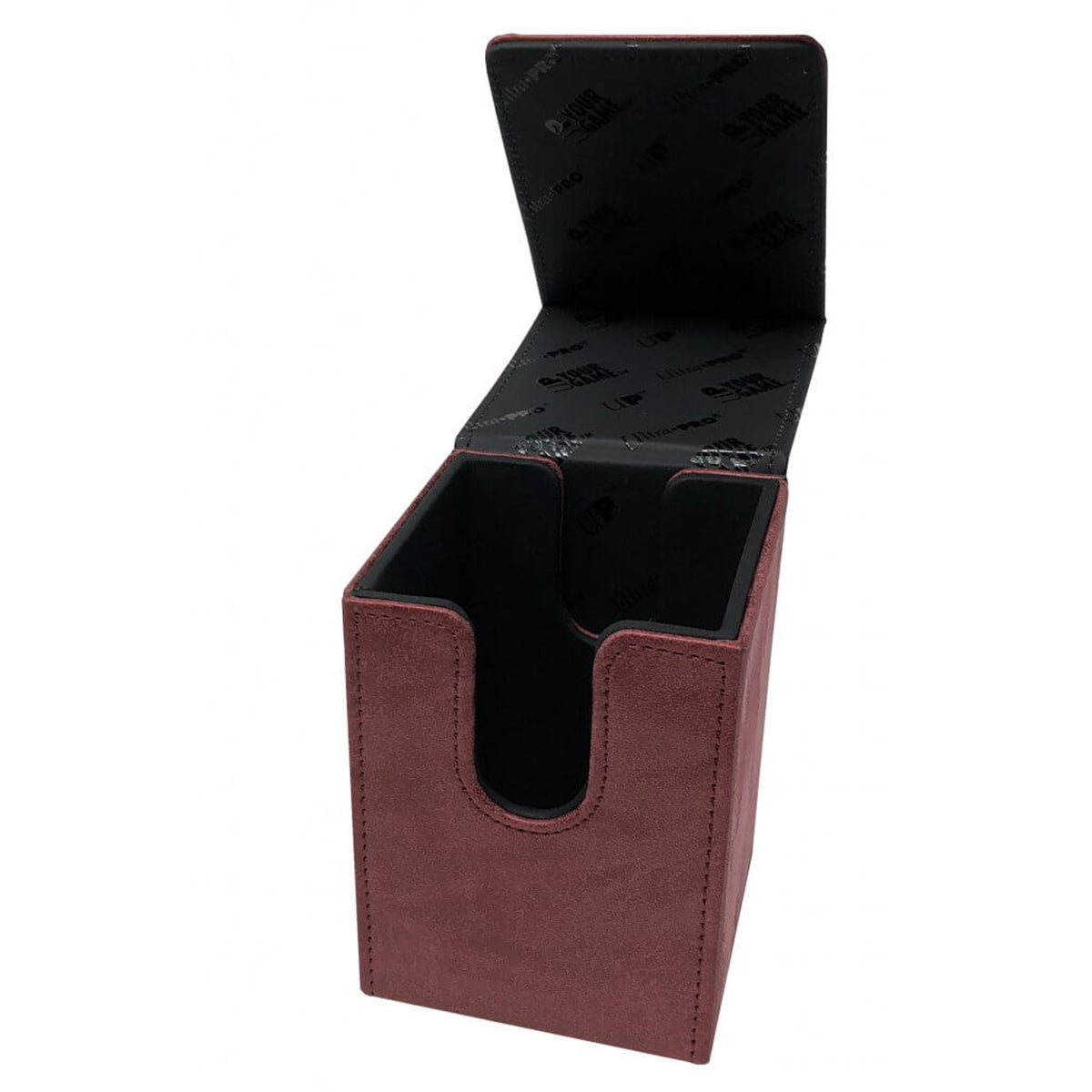 ULTRA PRO DECK BOX Suede Alcove Flip Deck Box Ruby