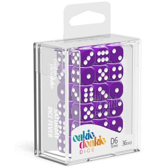 Oakie Doakie Dice D6 12 mm Solid Purple 36pc