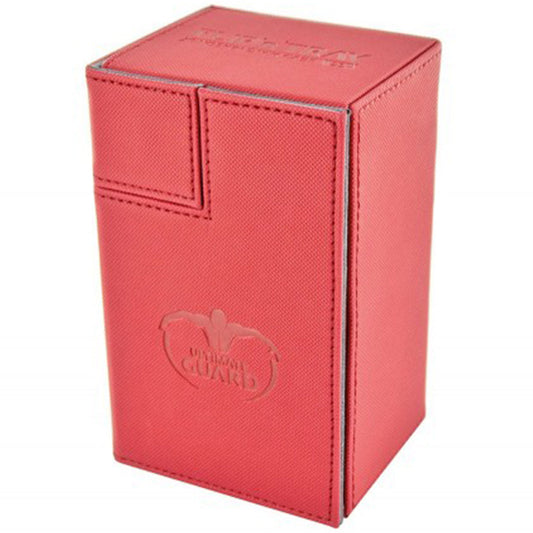 Deck Box Ultimate Guard Flip n Tray Deck Case 80  Standard Size XenoSkin Red