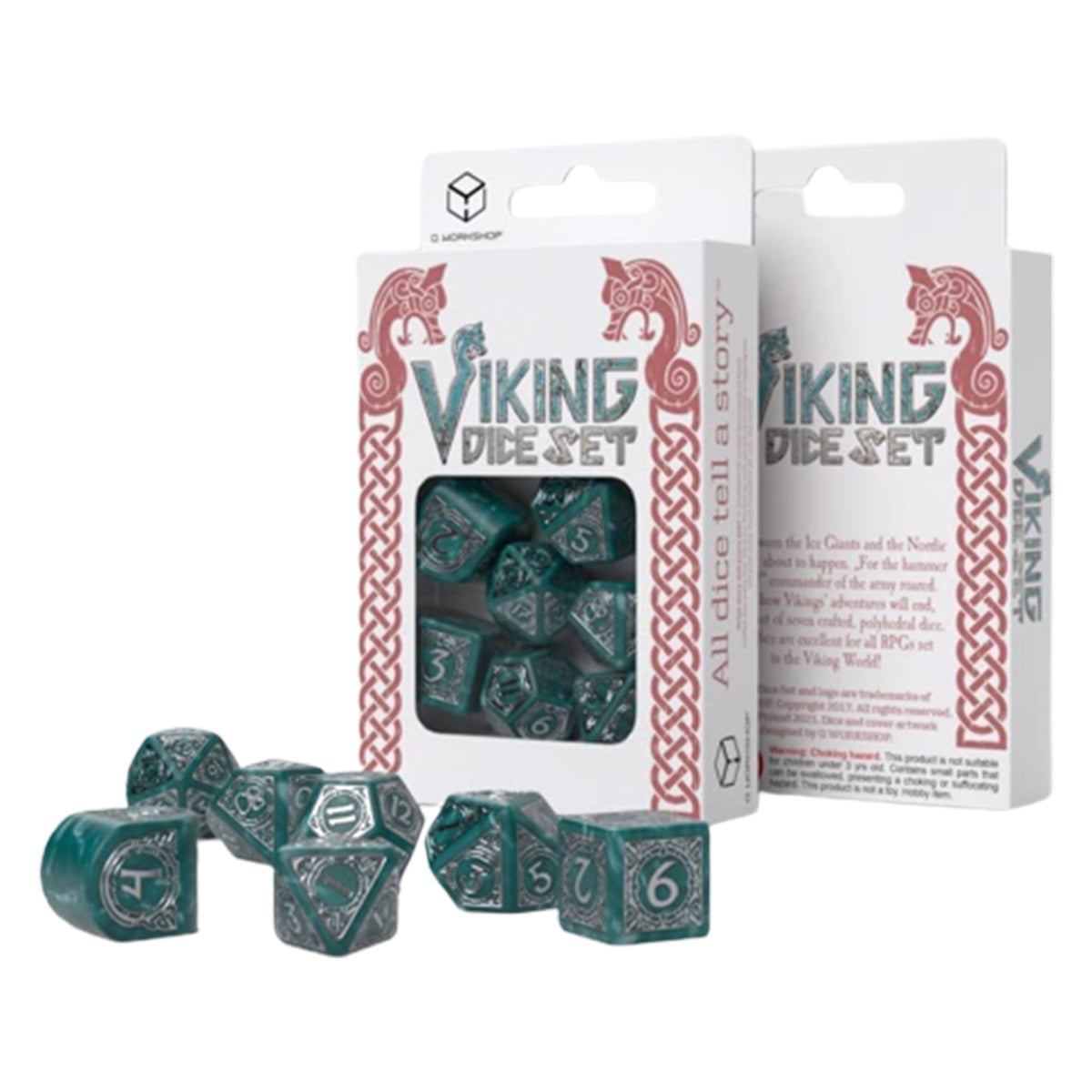 Q Workshop Viking Modern Mjolnir Dice Set 7