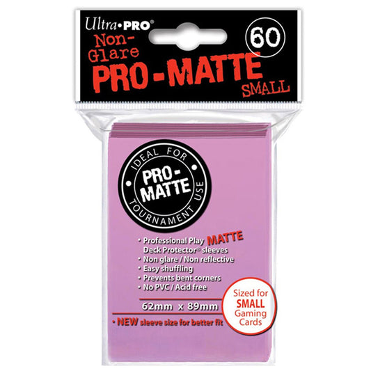 ULTRA PRO Deck Protector Sleeves Pro Matte Non-Glare Pink Small 60ct 62 x 89 mm