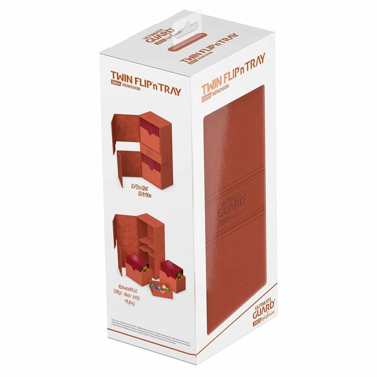 Ultimate Guard Twin Flip n Tray Deck Case 266+ Xenoskin 2022 Exclusive Dark Orange Deck Box